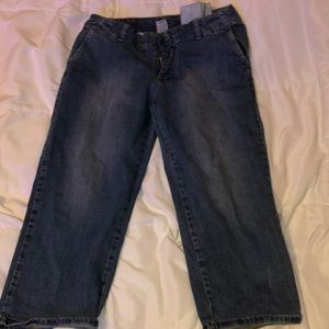 Flare jean capris